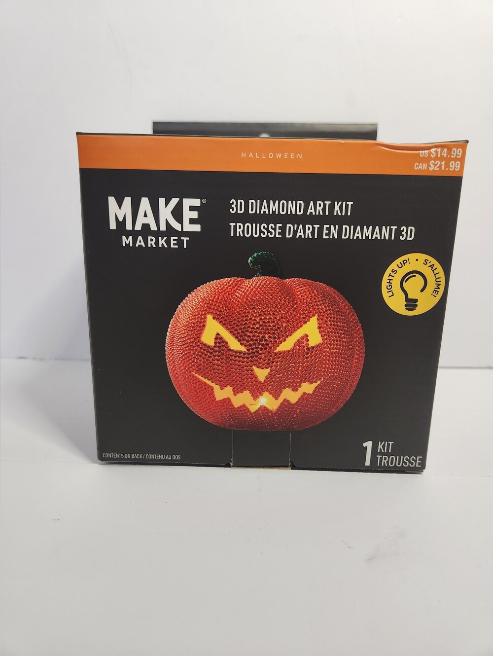 Make Market Orange Pumpkin 3D Diamond Art Kit